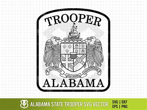 Alabama Trooper Emblem SVG Vector AL Highway Patrol Badge Patch PNG ...