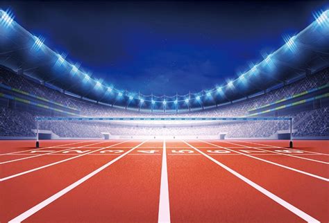 Buy CSFOTO 7x5ft Background for Athletics Stadium with Race Track Finish View Photography ...