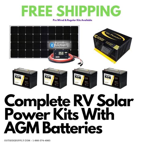 Complete RV Solar Power Kits with AGM Batteries