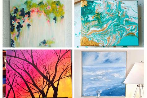 21 Easy Canvas Painting Ideas to Kickstart Your Artistic Journey - WaterbuckPump