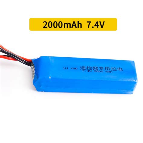 Upgrade 7.4V 2000MAH Lipo Battery Part For FrSky Taranis X9D PLUS ...