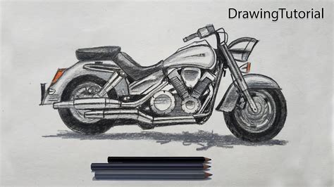 How To Draw Harley Davidson Motorcycle - Printable Form, Templates and Letter