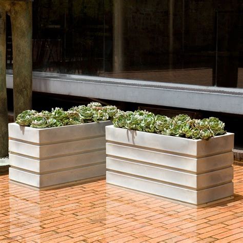 Rectangle Resin Ellis Planter | Outdoor planters, Rectangle planters ...