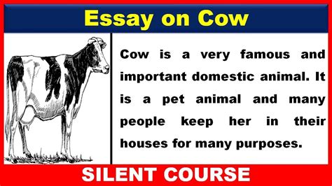 Essay on Cow In English | English Essay on Cow | The Cow Essay In ...