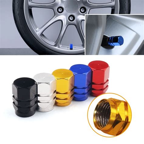 Car Tire Valve Stem caps 4pcs/pack Theftproof valve caps Car Wheel Tires Valves Tyre Stem Air ...