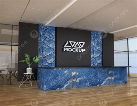 Reception Desk In Modern Office Mockup Template Download on Pngtree