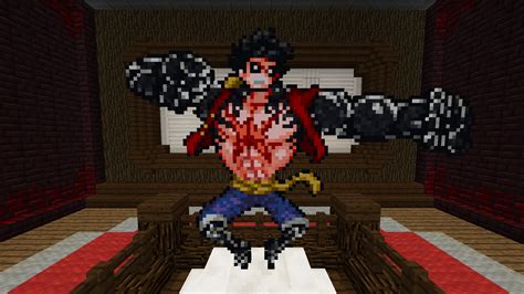 Luffy Gear 4 pixel art. I made it using chisel and bits in Minecraft. : r/OnePiece