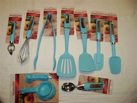 KitchenAid Aqua Turquoise Blue Kitchen Utensils | Blue kitchen utensils ...