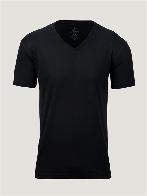 Black V-Neck T-Shirt For Men | Fresh Clean Tees