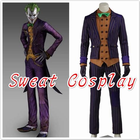 High Quality Batman Arkham Knight Joker cosplay costume batman costume ...