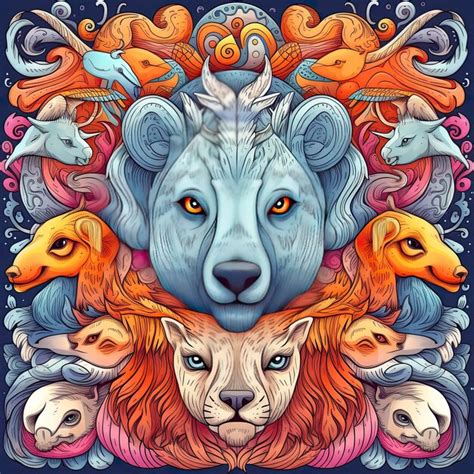 Premium Photo | Animal mandala coloring ages for stress relief