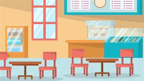 Premium Vector | Canteen - Interior Scenes