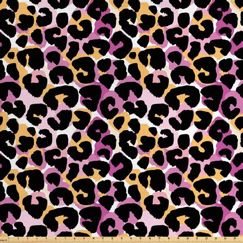 Leopard Print Fabric by The Yard, Abstract Wild Exotic Animal Skin ...