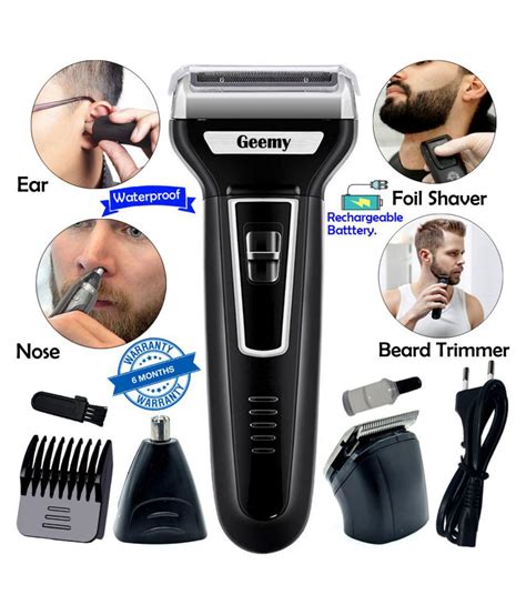 FS 3in1 Waterproof Rechargeable Nose Ear Beard Trimmer Hair Clipper ...