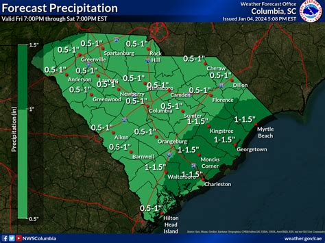 South Carolina Statewide Forecast Maps