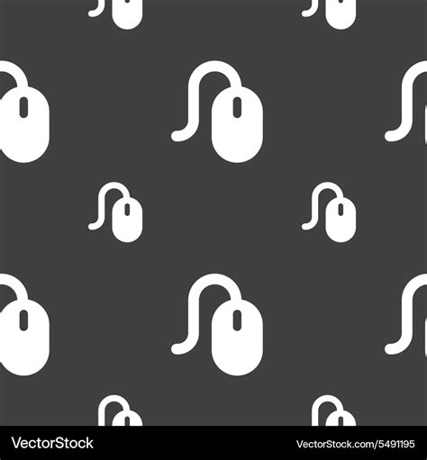 Computer mouse icon sign seamless pattern Vector Image