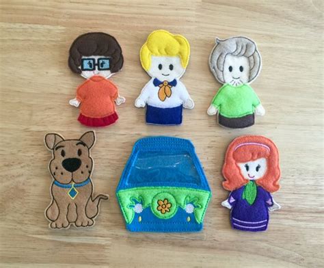 Scooby Doo Finger Puppets by FeltTooFun on Etsy