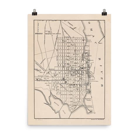 Old Town Alexandria Virginia Map 1911 Vintage City & Street Atlas ...