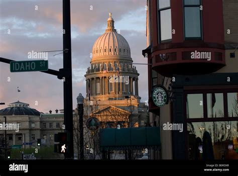 Idaho Boise Downtown at dusk Stock Photo - Alamy