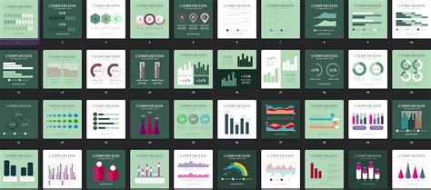 Canva Templates for Charts and Diagrams GREEN: 50 Comparison – Sh ...