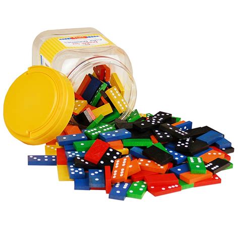 Double 6 Color Dominoes 6 Sets 168 Pcs In Storage Bucket - CTU7320 | Learning Advantage | Games ...