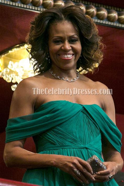 Michelle Obama Off-the-Shoulder Prom Evening Dress 36th Kennedy Center ...