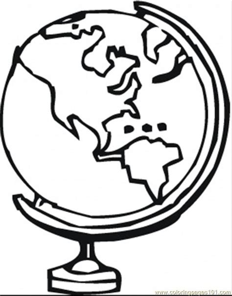 Coloring Pages Globe (Technology > Astronomy) - free printable coloring page online