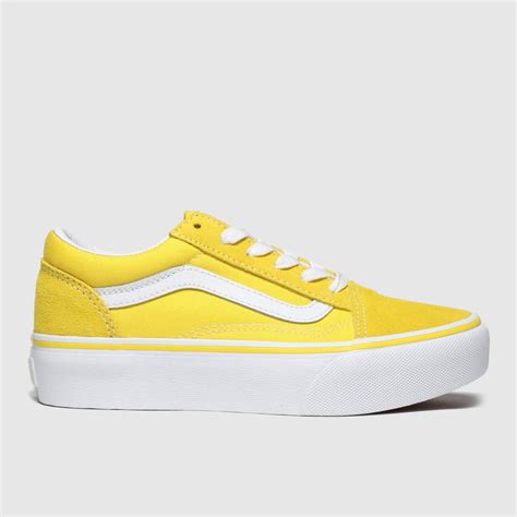 Kids Unisex yellow vans old skool platform trainers | schuh