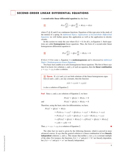 SECOND-ORDER LINEAR DIFFERENTIAL EQUATIONS