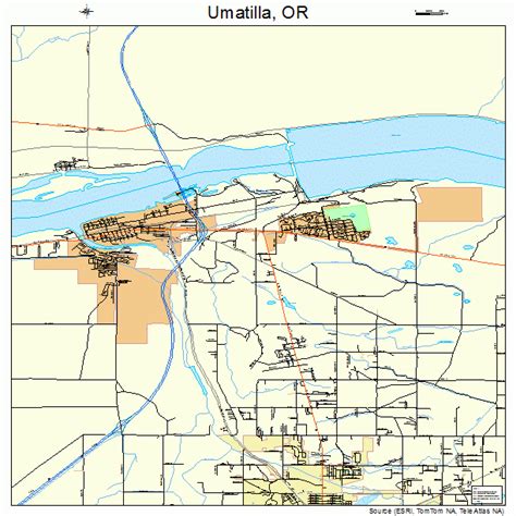 Umatilla Oregon Street Map 4175650