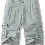 Classic Design Multi Flap Pockets Short Cotton Cargo Pants - Temu