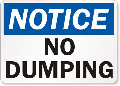 no dumping garbage signs - Clip Art Library