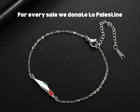 Palestine Bracelet Palestine Map Wristband Gold Wristband Silver ...