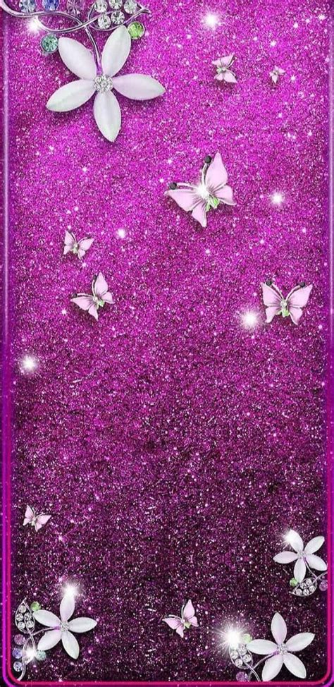 Download Ombre Pink Glitter Butterfly Wallpaper | Wallpapers.com