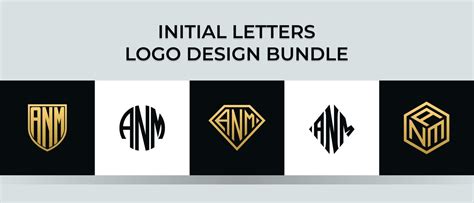 Initial letters ANM logo designs Bundle 4916611 Vector Art at Vecteezy