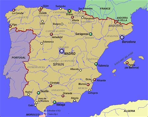 SPAIN POLITICAL MAP - Imsa Kolese