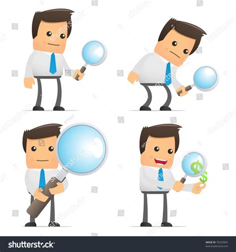 Set Funny Cartoon Office Worker Various Stock Vector (Royalty Free ...