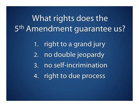 Rights of the Accused: The 5th Amendment