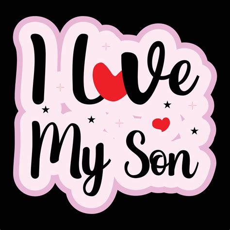 I Love My Son T-shirt Design 23893300 Vector Art at Vecteezy