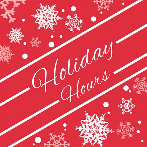 Clipart - Winter Holiday Hours