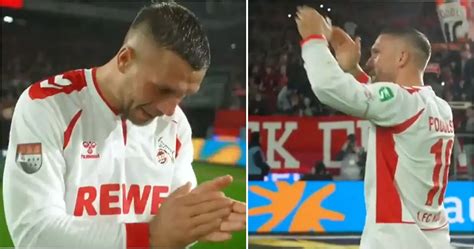 🥹👏 Men cry too: Lukas Podolski can't hold back his emotions as he says goodbye to football at 39 ...