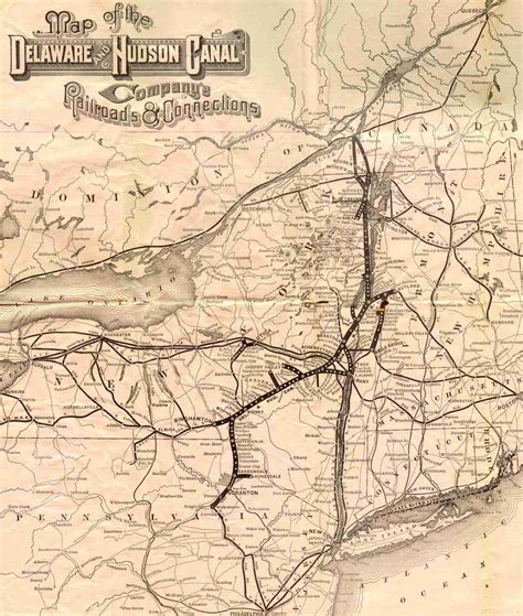 the Delaware & Hudson Railroad System Map