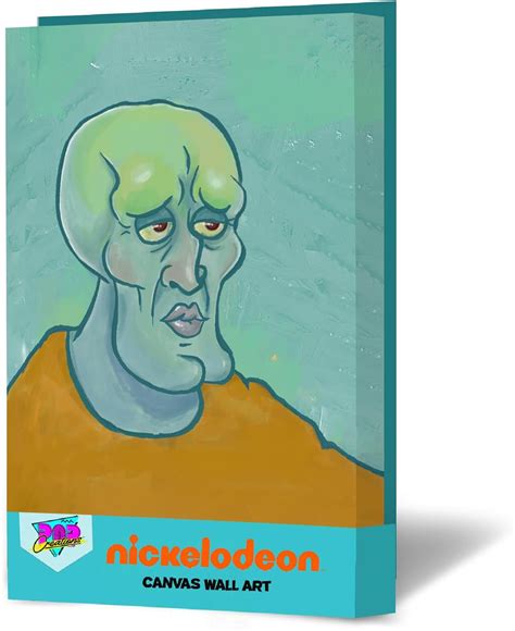 Amazon.com: POP Creations Squidward Wall Art Canvas, 17.5” x 14” x 1” Handsome Squidward ...