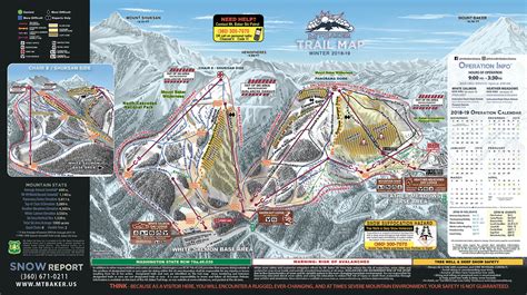 Mt Baker Ski Area Trail Map • Piste Map • Panoramic Mountain Map