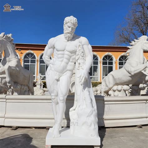 Marble Farnese Hercules Statue Famous Ancient Greek God - Trevi Statue