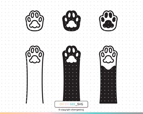 Dog Paw Print Svg Cat Paw Svg Bone Svg Pawprints Distressed Puppy Paw ...