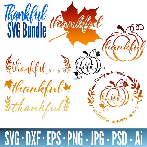 Thankful Pumpkin SVG Bundle Pumpkin SVG Thankful Leaf SVG - Etsy