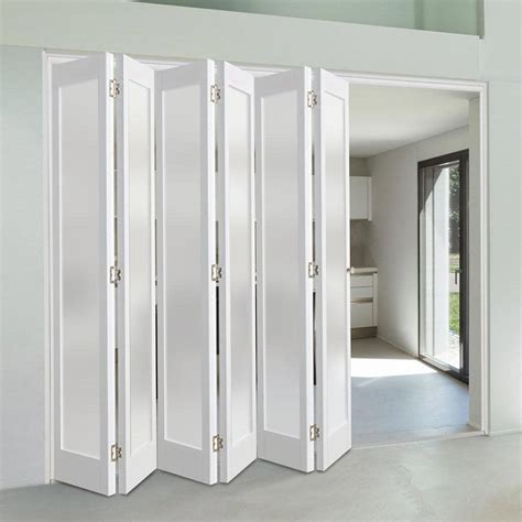 Slimline Weekamp 6 Folding Marston White Doors - Frosted Glass - Prefi | Room divider doors ...