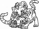 Cute Cartoon Tiger Coloring Pages sketch template