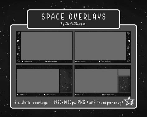 ANIMATED Twitch Simple Space Stream Package Screen, Overlay, Panels and More - Etsy | Overlays ...